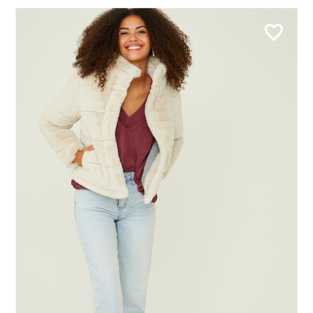NWT Altar'd State Joelle faux fur jacket - small